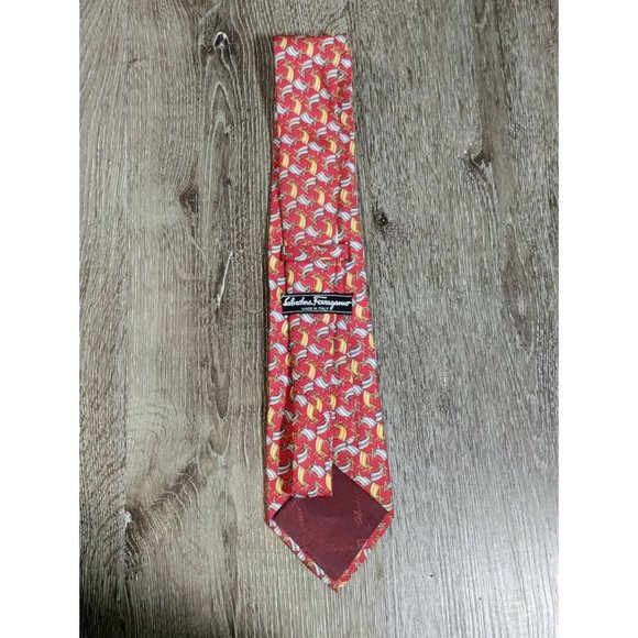 Salvatore Ferragamo Silk Necktie Mens Lounge Beach Chairs - Picture 3 of 7